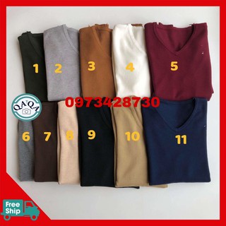 Áo len nam cổ tim đủ các màu