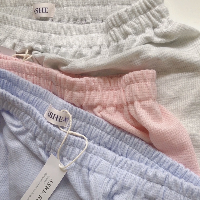 Quần ngủ, quần mặc nhà nữ dáng suông thun cotton - tone pastel hi@ashe.room | BigBuy360 - bigbuy360.vn
