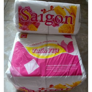Khăn giấy rút Sài Gòn Tuấn Việt , giấy bỏ hộp, khăn giấy khô cao cấp dành cho quán ăn 2.2kg
