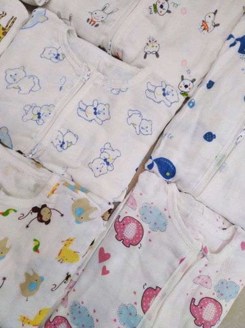 Kids_mart: Bộ túi ngủ xô cotton mùa hè thu, nằm điều hoà