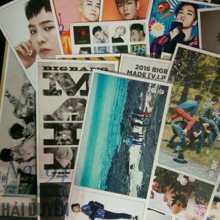 BIGBANG sticker, postcard, lomo (nguyên hộp)
