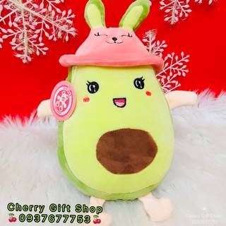 Gấu Bông Quả Bơ Xanh 20cm - Rose Black Pink Ảnh Thật Shop Chụp