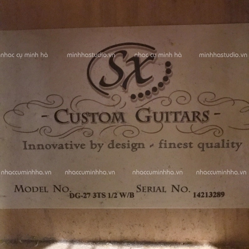Đàn Guitar Acoustic SX DG-27 W/B  chính hãng, âm thanh hay