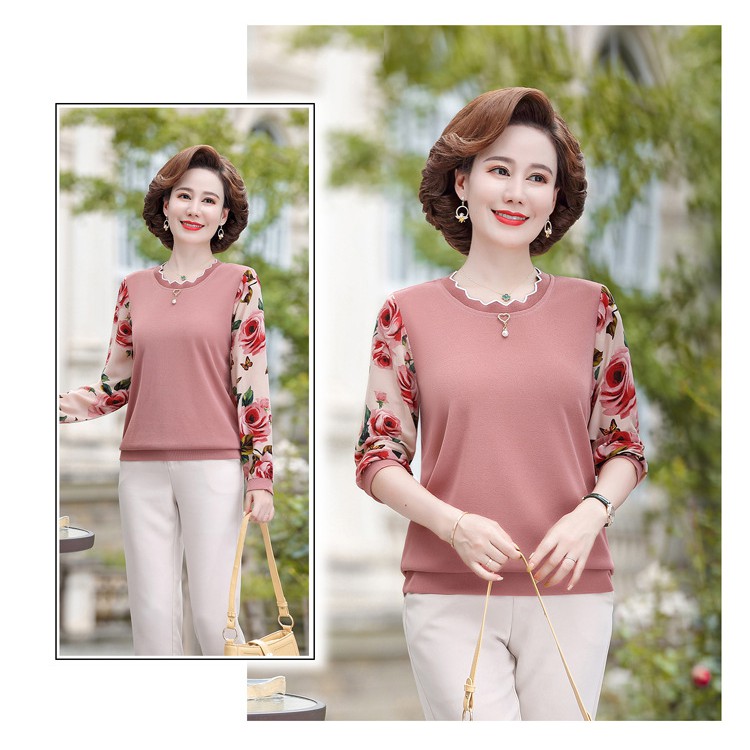 ÁO TRUNG NIÊN DÀI TAY CAO CẤP, len ngọc