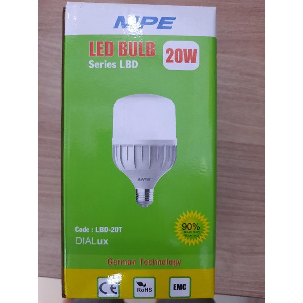 Bóng đèn Led Búp MPE trắng 20w, 30w, 40w, 50w