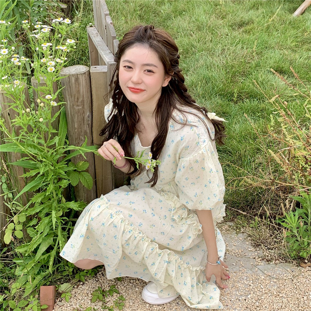 Đầm  hoa nhí bèo ngây thơ Korea