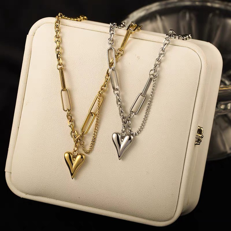 Dây chuyền thép titan mạ vàng 18k phong cách hiphop thời trang