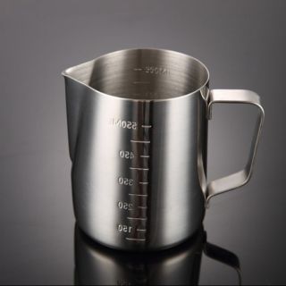 Ca đong đánh sữa inox có chia vạch