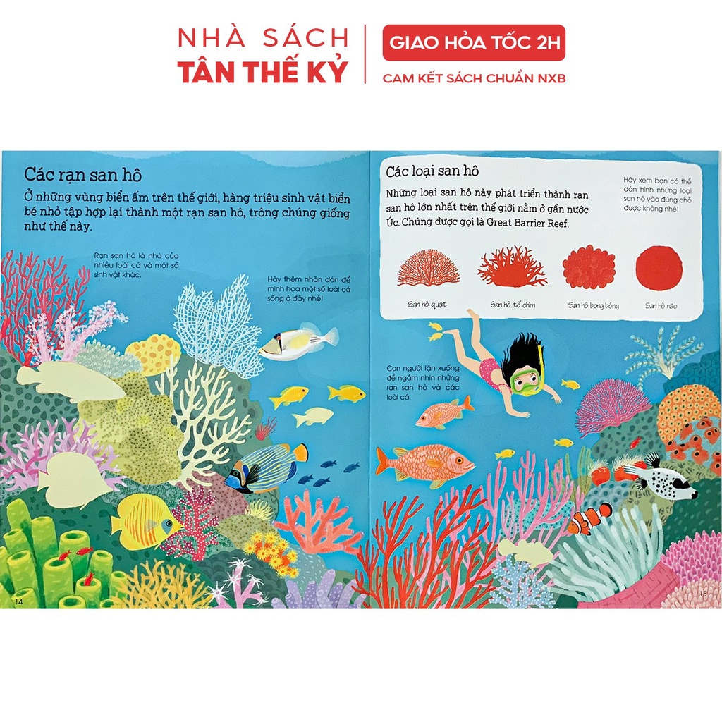 Sách - Thế giới trong tay em với nhãn dãn vui nhộn cho trẻ từ 3-10 tuổi