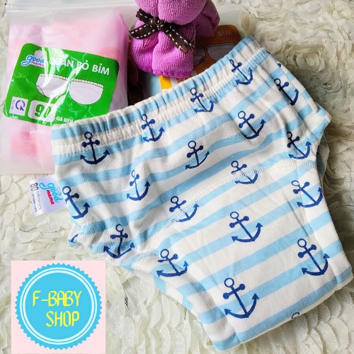 Combo 3 Quần bỏ bỉm vải cotton 6 lớp siêu thấm hiệu Goodmama cho Bé trai từ 5 - 17kg. Giao màu ngãu nhiên.