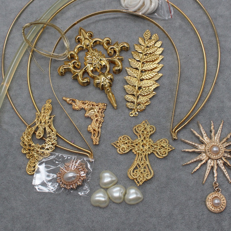 Phụ Kiện Vương Miện Kim Loại Tự Làm Phong Cách Lolita Vintage