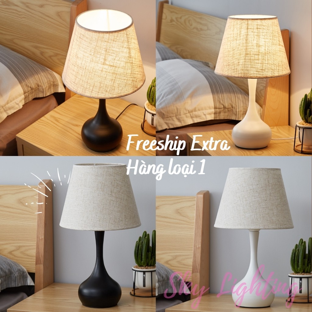 Đèn ngủ để bàn, đầu giường khách sạn trang trí phòng ngủ phong cách Bắc Âu  có điều chỉnh độ sáng