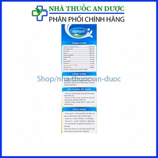 Siro Alphavit Calcium Nano d3 bổ sung canxi giúp bé cao khỏe ăn ngủ ngon hộp 20 ống x 10ml