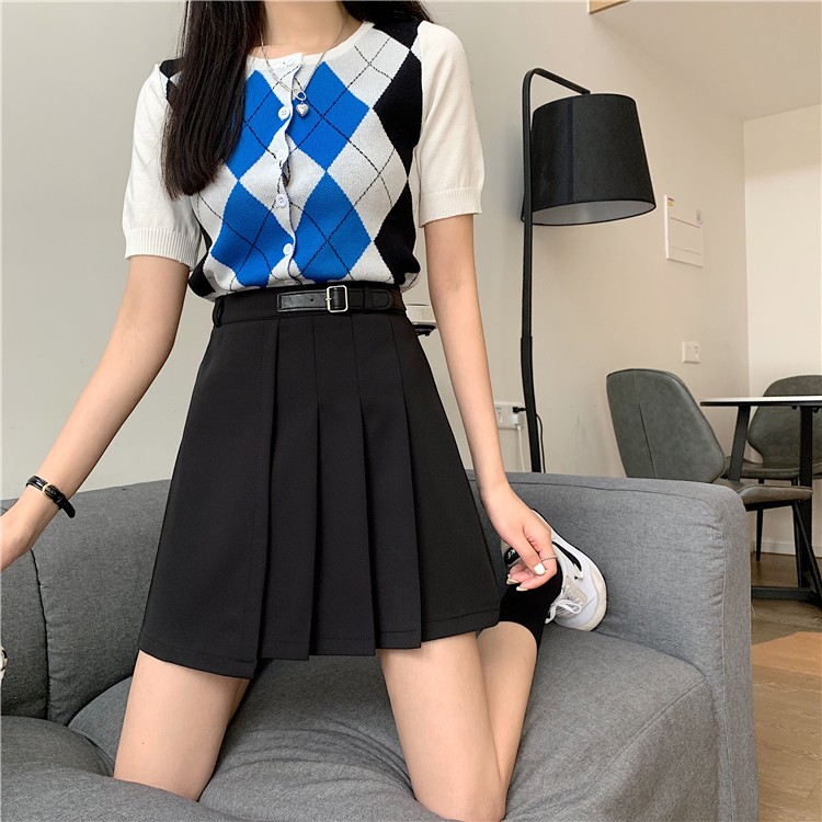 Chân váy nửa xếp ly đai vải, chân váy ngắn xếp ly khóa cạnh 31 September mã S11 | BigBuy360 - bigbuy360.vn