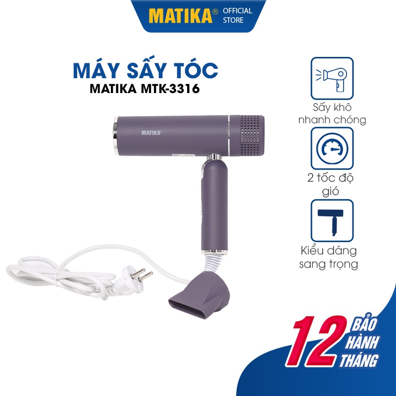 Máy Sấy Tóc MATIKA Công Suất 1600W MTK-3316