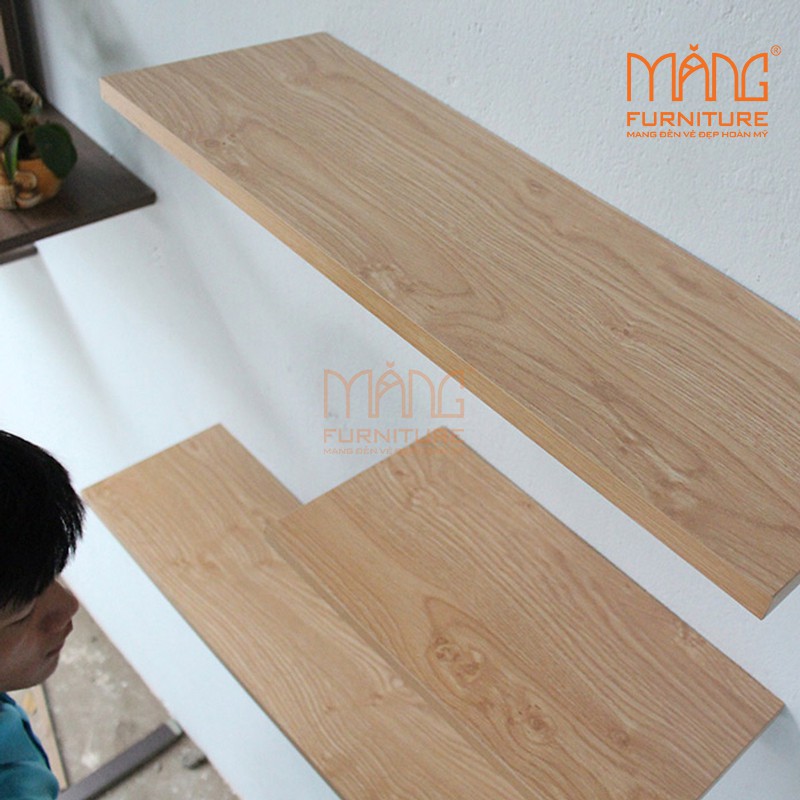 Kệ gỗ treo tường 3 thanh ngang 40,50,60 x 15 cm  KTT03