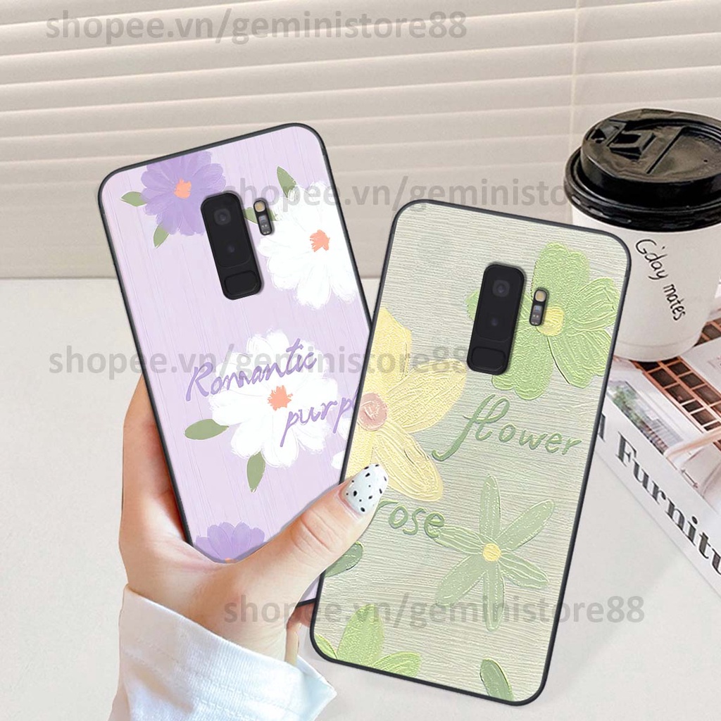 Ốp Samsung S9 / S9 Plus / S9+ in hình hoa lá nhiều màu sắc siêu đẹp, siêu xinh, siêu cá tính