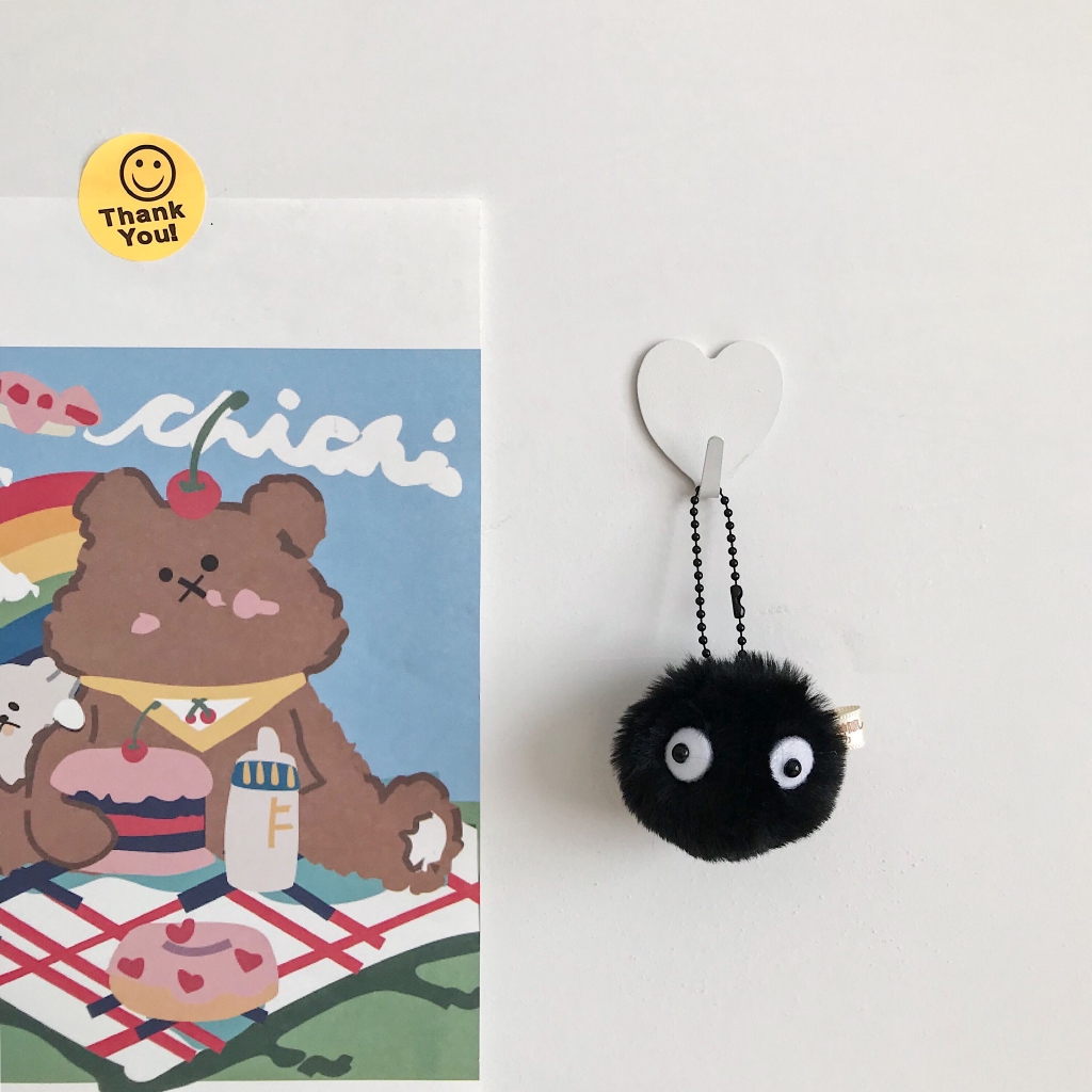Cute Stuffed Soot Character Keychain