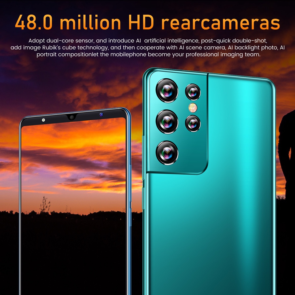 Điện thoại S21 Pro android mới 8+256GB wifi 5G điện thoại 2 SIM video hoạt hình điện thoại thông minh