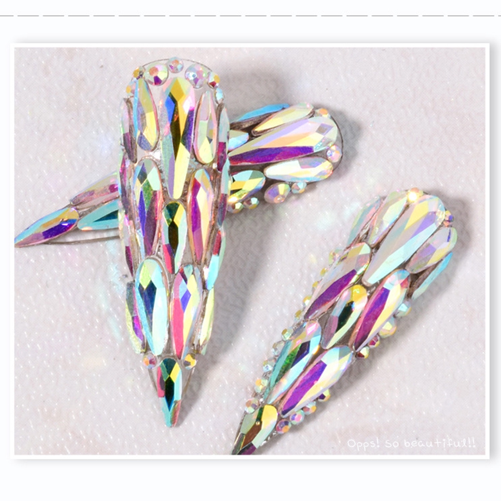 [Hàng mới về] Đá đính móng tay 3d phong cách nghệ thuật