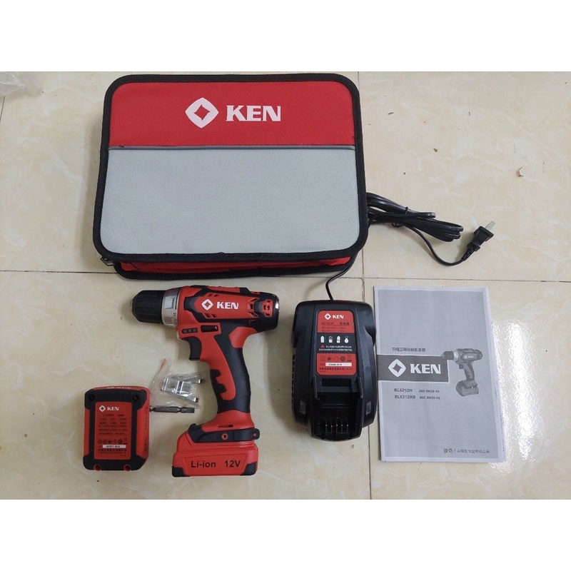 Khoan Pin Ken 12V chính Hãng chạy 3Cell Sam Sung 25R 2500MAH