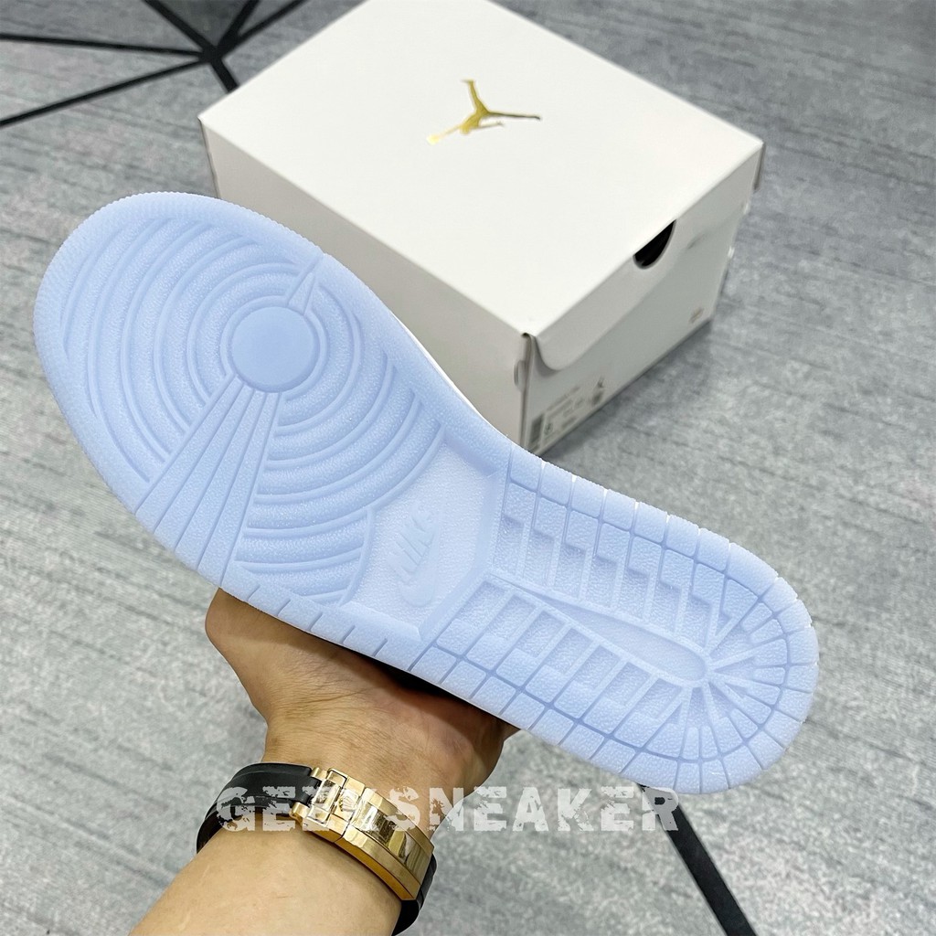 [GeekSneaker] Giày Sneaker Cổ Thấp Jordan 1 Low White Wolf Grey