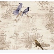 Decal giấy dán tường chim thư pháp