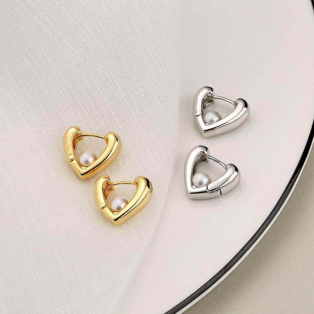 Bông Tai Hợp Kim Hình Trái Tim Rỗng Dễ Thương Sáng Tạo Cho Nữ