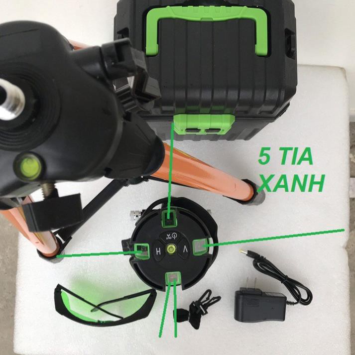 [Hàng xịn] Máy bắn tia lazer Tbosh 5 tia xanh, chân cao 1,3m