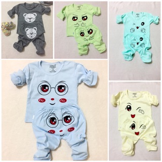 Combo 5 bộ dài tay cảm xúc cho bé