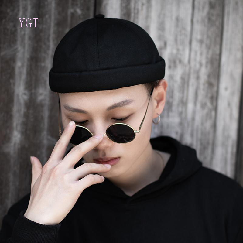 Mũ Beanie Cotton Không Vành Phong Cách Vintage (4 Màu)
