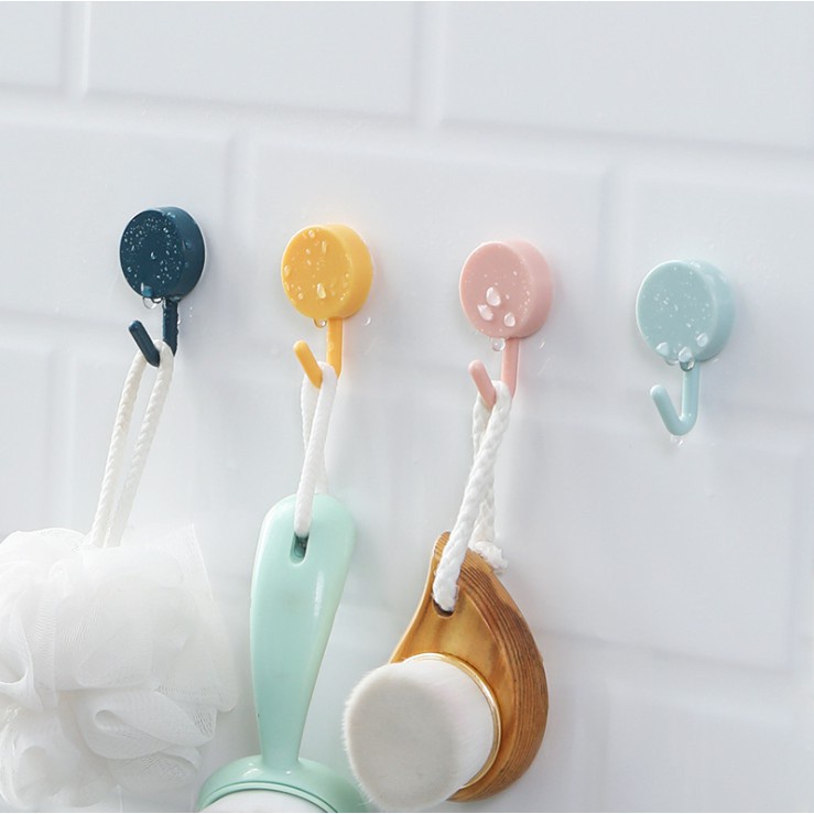 Móc Nhựa Tròn Dán Tường Treo Đồ Vật - Móc Gắn Tường Trang Trí Decor Nhà Cửa Nhiều Màu Sắc 88251