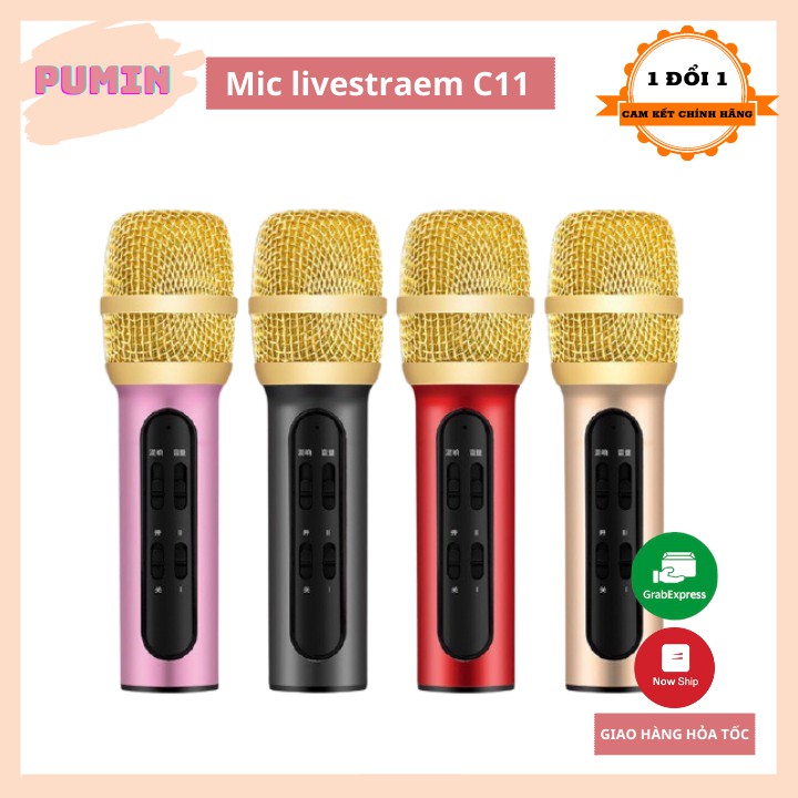 Micro Live Stream Thu Âm C11, Micro Thu Âm, Hát Live Stream,Karaoke Online - Chính Hãng