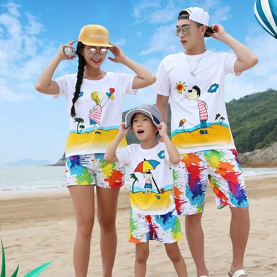 - Áo thun gia đình, áo cặp (nhóm) đẹp, chất cotton xịn 100%, hình in sắc nét rực rỡ, có size lớn đến 90kg | GD002