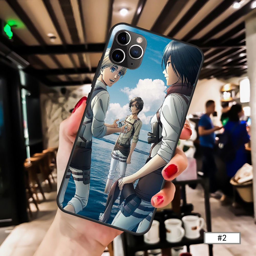 Ốp điện thoại mềm hình Attack On Titan thích hợp cho iPhone X Xsmax 11 Pro Max Xr 8 7 6 6s Plus