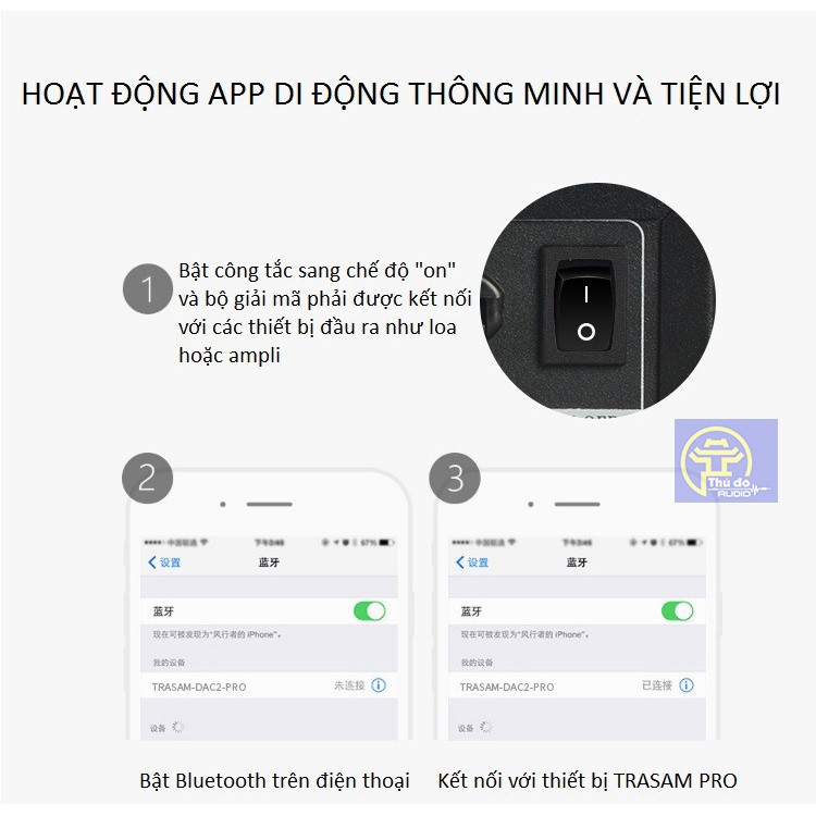 TRASAM DAC 2 PRO - DAC NGHE NHẠC DSD 32bit/192khz BLUETOOTH mới nhất