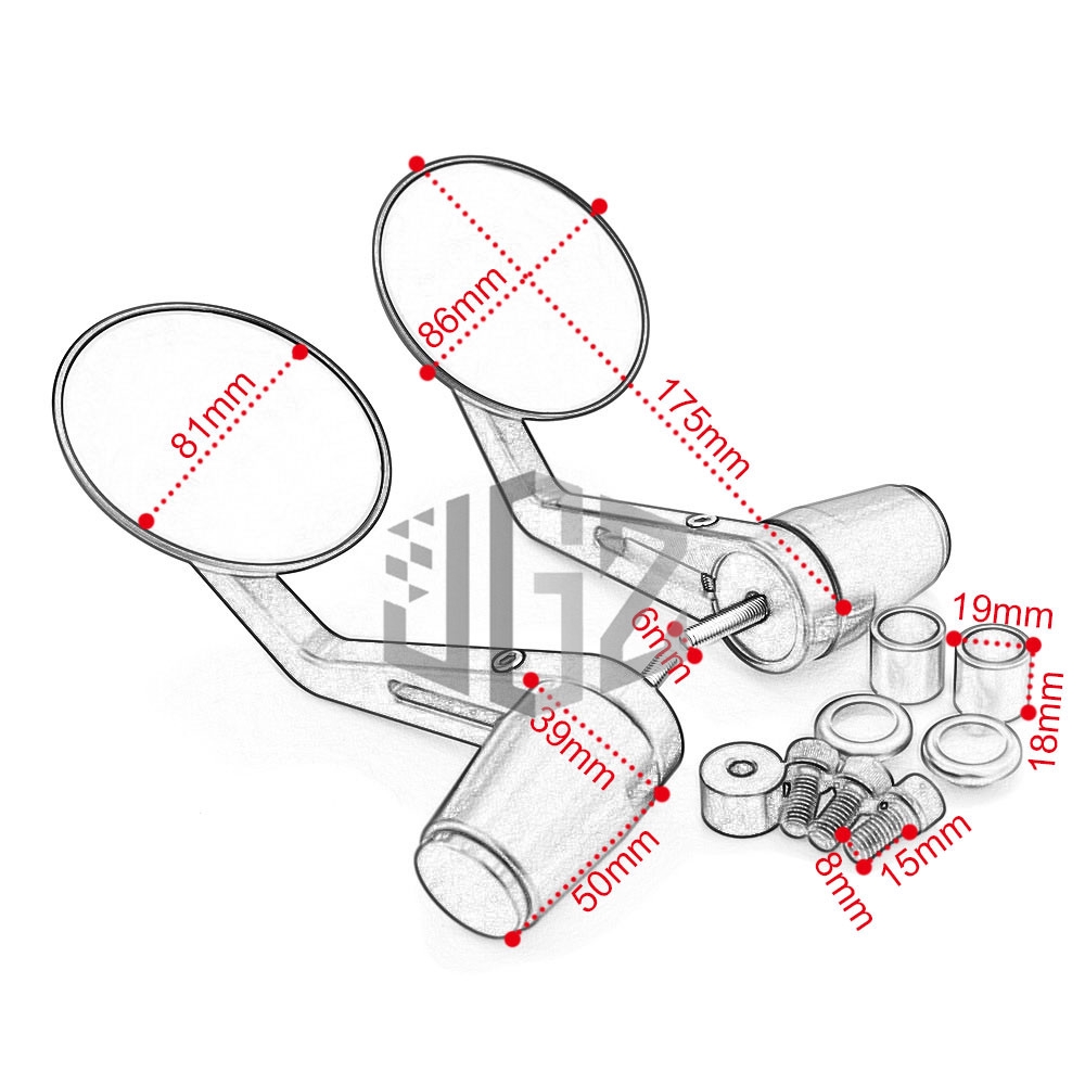 Cặp Gương Chiếu Hậu Cho Xe Máy Vespa Gts 7 / 8 &quot;22Mm 250 300 Gts