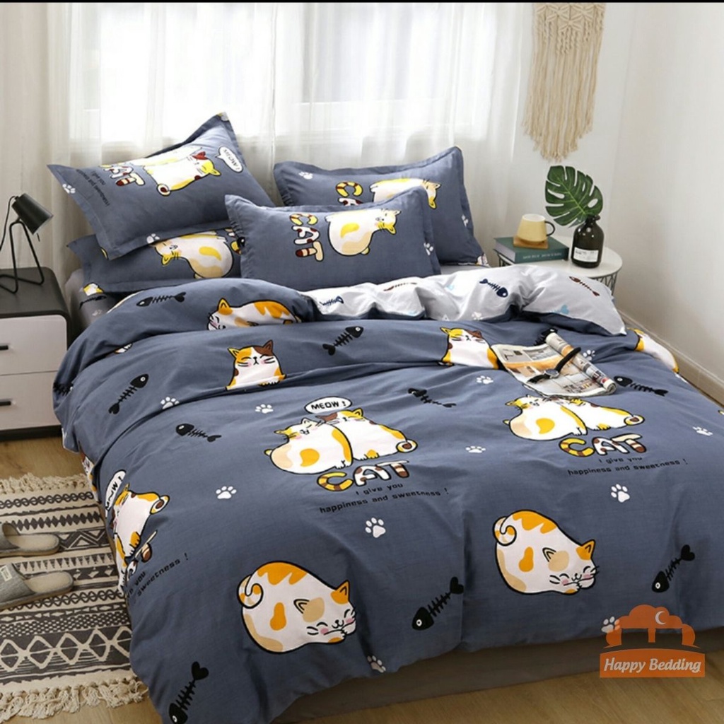 Ga Trải Giường Cotton Poly, Ga Nệm Drap Giường M2 M4 M5 M6 M8 2M2 Đủ Họa Tiết - HappyBedding (Bo Chun Miễn Phí) | BigBuy360 - bigbuy360.vn