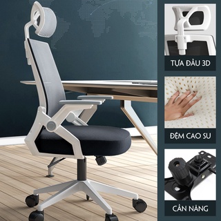 Ghế Ergonomic văn phòng cao cấp, Ghế làm việc công thái học lưng lưới giảm đau lưng mỏi cổ