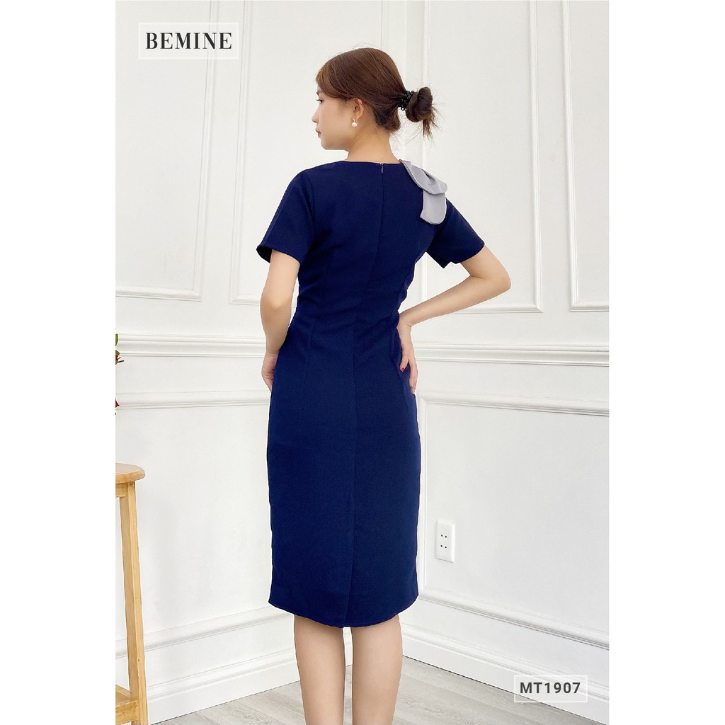 Đầm body phối nơ vai BEMINE MT1907DEN | BigBuy360 - bigbuy360.vn