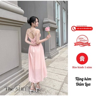 Đầm maxi nữ kiểu 2 dây The SHEI  - Màu hồng da  - TSD092210