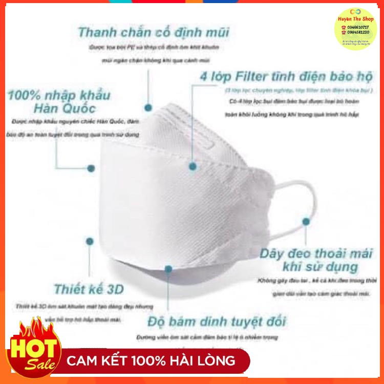 Set 10 chiếc khẩu trang 4D mask thông minh ngăn khói bụi vi khuẩn, có thanh nẹp cố định ôm khít khuôn mặt