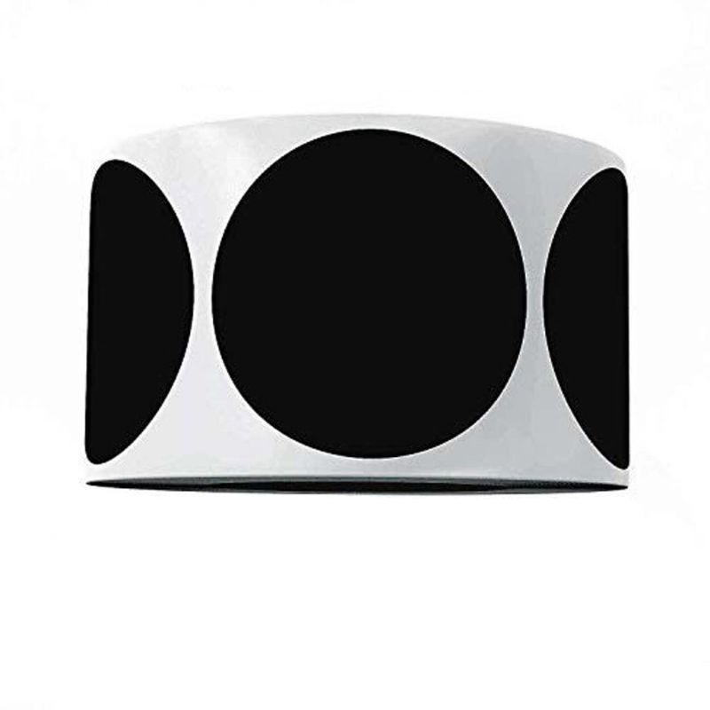 Bộ 120 Nhãn Dán Đánh Dấu Lọ Gia Vị Hình Tròn Màu Đen Có Thể Tái Sử Dụng