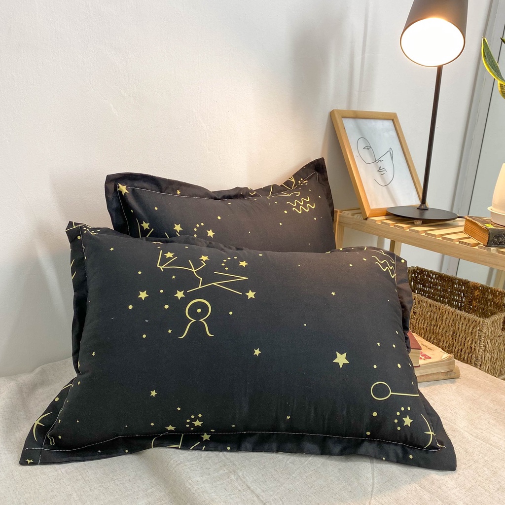 Vỏ gối ccototn 3D, áo gối cotton mềm mại thoáng mát đa dạng mẫu mã Boss Decor