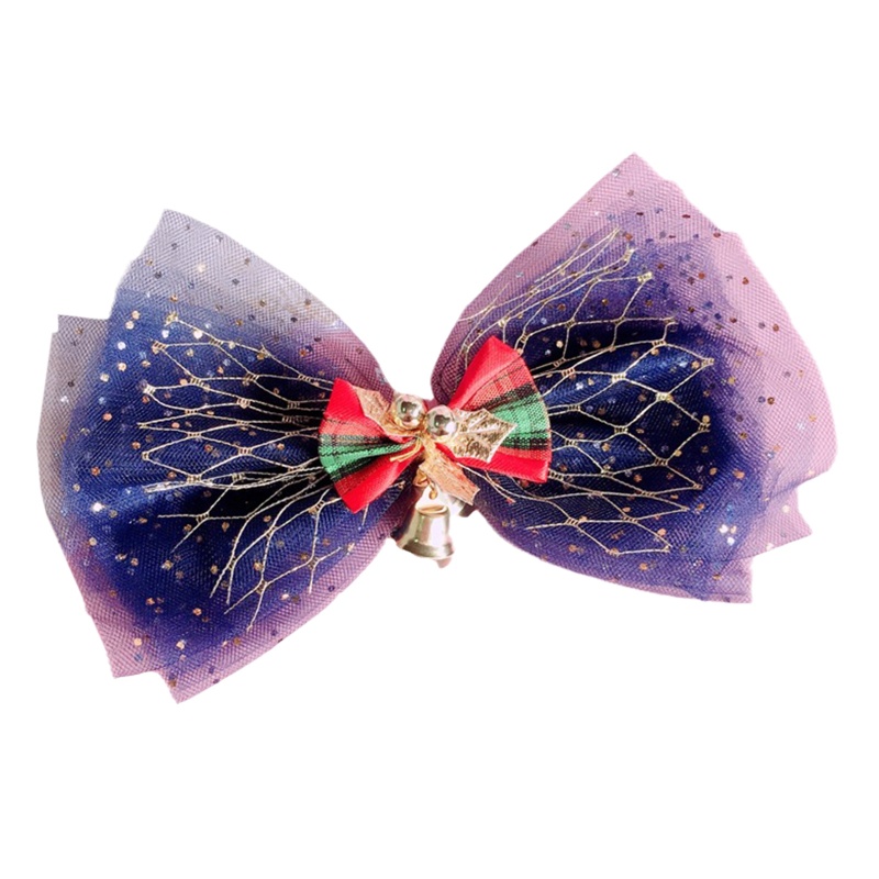 Kẹp Tóc Hình Nơ Lưới Đính Kim Sa Lấp Lánh