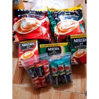 Cà phê sữa nescafe xanh và đỏ