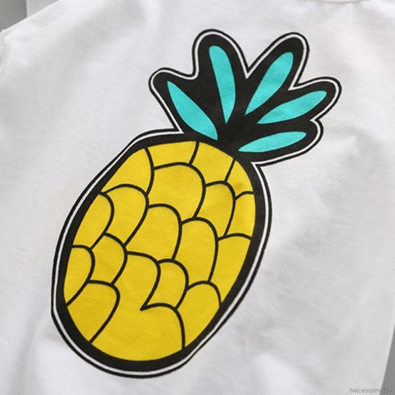 Set áo thun hoạt hình + chân váy cho bé gái