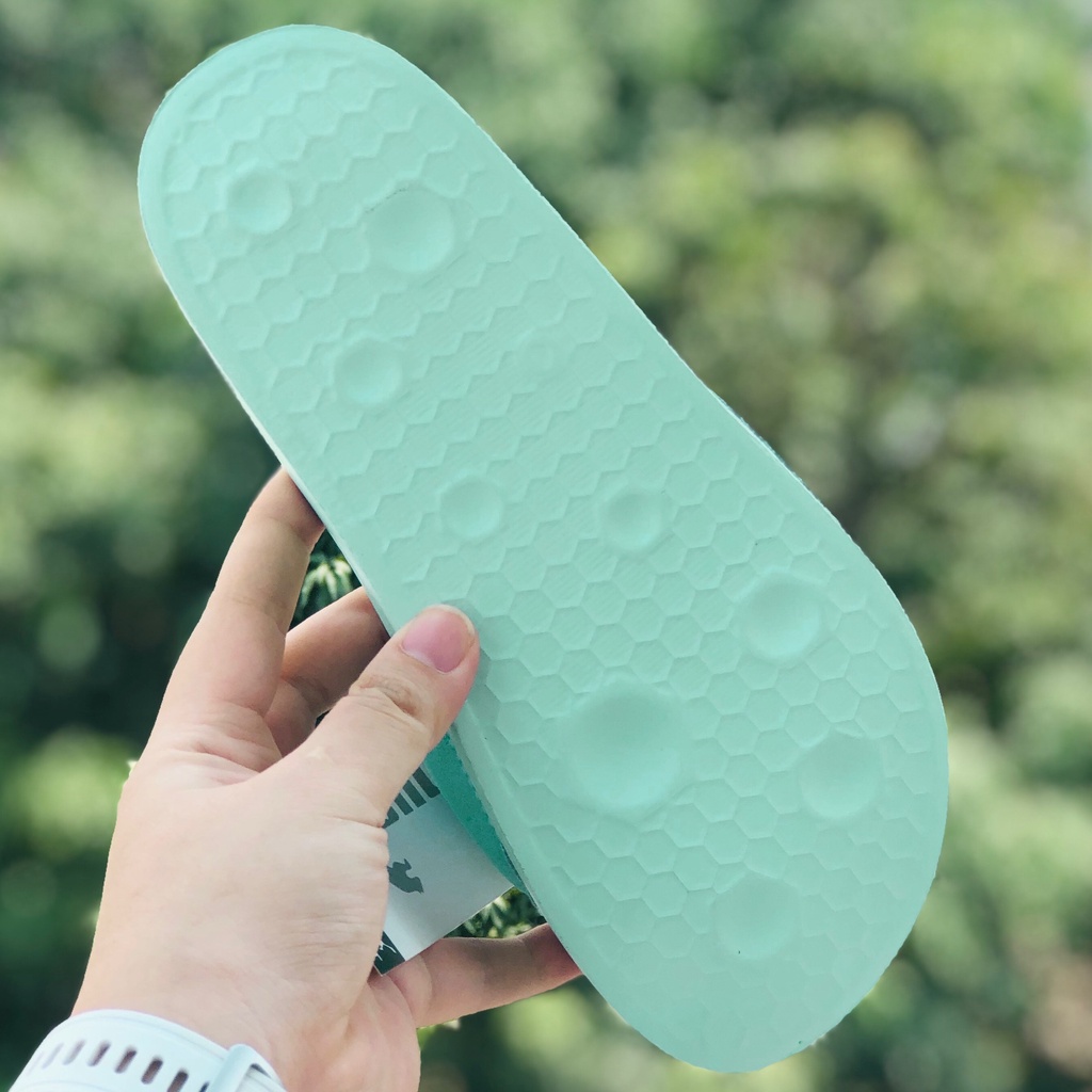 Dép unisex 𝐌𝐋𝐁 𝐏𝐔𝐌𝐀 ❤️FREESHIP + Hộp❤️ dép mlb bóng chày quai ngang thể thao nữ in PUMA da lộn, full-xanh