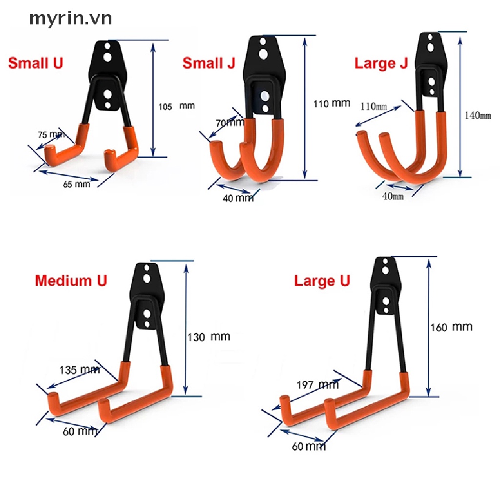 Móc Kim Loại Treo Xe Đạp Gắn Tường Chống Trượt Chịu Được Sức Nặng