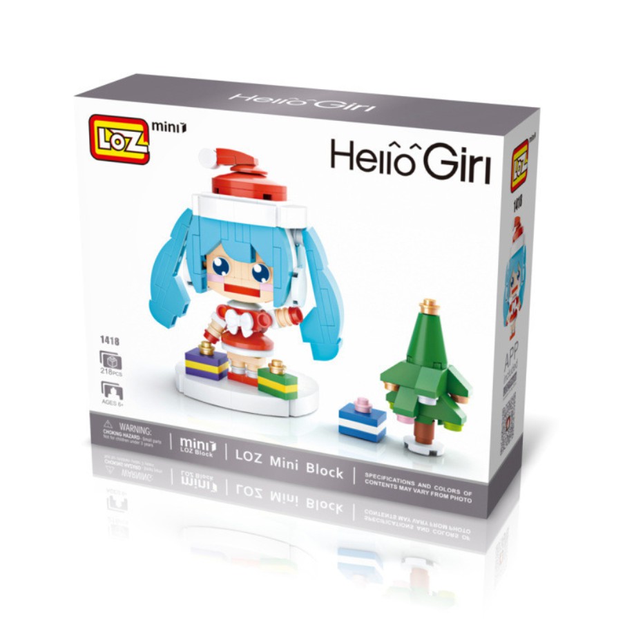 Bộ xếp hình Hatsune Miku mặc đồ Santa Claus gồm 211 mảnh ghép